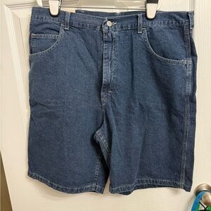 Wrangler Hero Worker Denim Shorts 38 Blue Jean Carpenter Vintage NWT NOS cargo